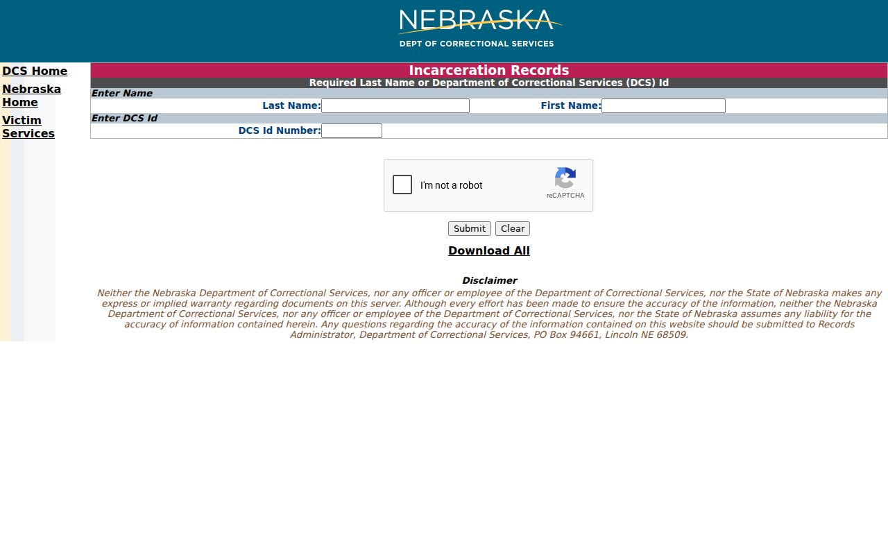 Perkins County arrest lookup and NDCS custody search